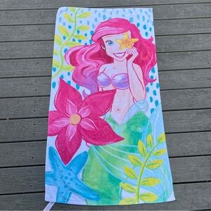 Disney: Official The Little Mermaid Colorful Cotton Beach Towel.